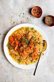 No Stir Risotto With Herbed Caramelized Carrots With Food Love Vegetarian Recipes Carrot Recipes Vegan Winter Recipes