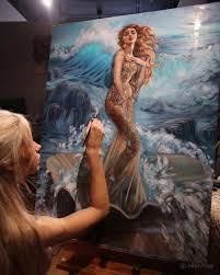 13 9k Likes 206 Comments Lindsay Rapp Artist Lindsayrapp On Instagram Venus My Modern Interpretatio Lindsay Rapp Painting Art Projects Dreamy Art