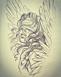 Angel For Today This Is Going To Be Fun Thanks For Looking Tattoo Drawings Angel Drawing Sketches