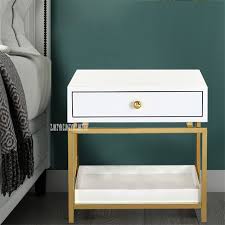 49,90 € 49,90 € lieferung samstag, 14. 910 Nacht Schrank Gold Plating Nachttisch Postmodernen Einfache Schlafzimmer Nacht Tisch Licht Luxus Back Finish Nachttisch Nightstands Aliexpress