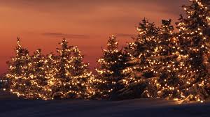 Download Cute Aesthetic Christmas Lights Sunset Wallpaper | Wallpapers.com