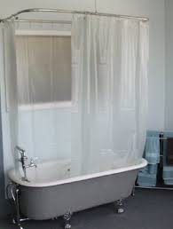Amazon Com Extra Wide Shower Curtain For A Clawfoot Tub Opaque Less Magnets Clawfoot Tub Shower Clawfoot Tub Shower Curtain Shower Tub