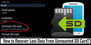 The sd card will unmount, and a notification will appear saying sd card safe to remove. How To Recover Lost Data From Unmounted Sd Card