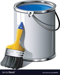 Paint Brush And Bucket Royalty Free Vector Image Paint Buckets Painting Logo Paint Brushes