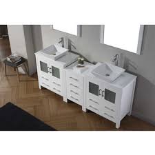 This style of bathroom vanity cabinet is called a vessel vanity. Bathroom Vanities 78 Dior Double Sinks Bathroom Vanity Set In Multiple Finishes With Countertop By Virtu Usa Kitchensource Com