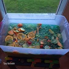 I asked for the recipe but the guys refused to give up his secret recipe! Tipsy Bartender Watch Us Make An Epic Green Jungle Juice Http Bit Ly 1yappl1 Jordierv S Jungle Juice Pictured 15 Bottles Tequila Rum Gin Vodka Triple Sec Blue Curacao Orange Juice Pineapple Juice Apple Juice