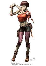 Female zombie art