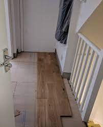 In This Upstairs Landing We Levelled Out The Subfloor And Fitted Good Quality Plywood To Create A Flat Sec Stairs Cladding Floor Installation Floor Restoration