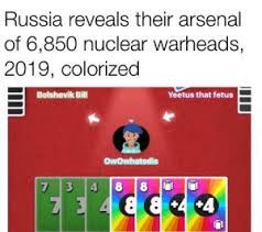 From £1,440.00 inc vat (per pair) superbox experience. Russia Reveals Their Arsenal Of 6850 Nuclear Warheads 2019 Colorized Bolshevik Bill Yeetus That Fetus Owowhatsdis I M About To Do It To Em Arsenal Meme On Me Me
