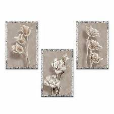 Quadri su tela moderni saranno senz'altro un'eccezionale decorazione della tua casa. Set 3 Quadri Moderni In Legno Con Argento Mondie Fiori Cm 31x46 Flowers Shabby Ebay