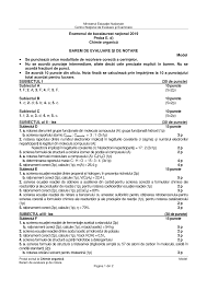 Bacalaureat 2019 Modele De Subiecte Si Barem Chimie Organica Bacalaureat