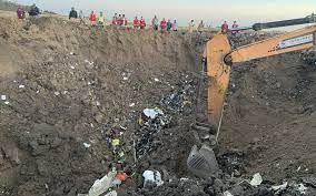 In this crash of ethiopian air, you can at least see a crater letting you know something substantial made impact. Ethiopian Airlines Boss Says Stall Prevention System Likely Activated On Crashed 737 Max Wsj