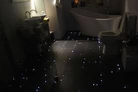 Fiber Optic Lights Turn A Bathroom Floor Into Starry Night Sky Stunning Interior Design Bathroom Flooring Flooring
