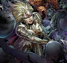 With salma hayek, angelina jolie, kit harington, gemma chan. Thena Character Comic Vine