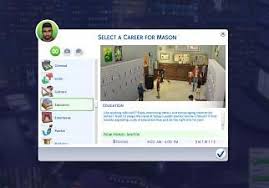 Mod The Sims Cubic S Education Career Sims 4 Jobs Sims 4 Sims