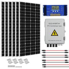 This is a 1 kw system and is plenty of power to run everything i need in. Amazon Com Eco Worthy 1000 Watt 1kw 24 Volt Solar Panel Off Grid Rv Boat Kit With 60a Pwm Charge Controller And Solar Combiner Box Garden Outdoor