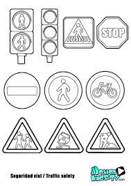 Traffic Signs Coloring Pages Transportation Preschool Road Safety Transportation Crafts