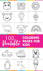 These spring coloring pages are sure to get the kids in the mood for warmer weather. 100 Easy Coloring Pages For Kids World Of Printables
