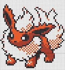 Flareon Pixel Art Pokemon Minecraft Pixel Art Pixel Art Grid