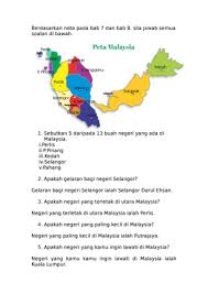 Ibu negerinya ialah kota kinabalu. Latihan Ulang Kaji Bab 7 8 Studocu