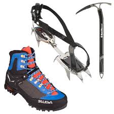 B2 boot, crampon & walking ice axe ...