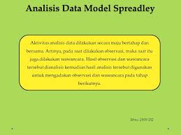 1193142332 apreciado aprendiz, de acuerdo con los contenidos vistos en la inducción y el reconocimiento que hasta el monto ha adquirido. Analisis Data Model Spradley Ppt Download