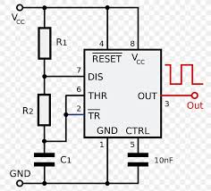 The working modes of a 555 timer are astable, bistable, and monostable. 555 Timer Ic Electronic Circuit Astable Multivibrator Integrated Circuits Chips Png 845x768px 555 Timer Ic