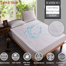 Commandez vos soins du quotidien & profitez de la livraison gratuite (voir cond) Turetrip Jacquard Bamboo Mattress Cover Bed Waterproof Mattress Protector Anti Bed Bugs Mattress Cover Housse De Matelas Housse De Matelas Anti Bed Bugwaterproof Mattress Protector Aliexpress