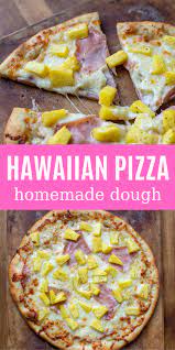 Hawaiian Pizza With Olive Oil Base Recipe In 2021 Ham And Pineapple Pizza Homemade Ham Pizza