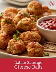 Italian Sausage Cheese Balls Recipe Sausage Cheese Balls Breakfast For A Crowd Food