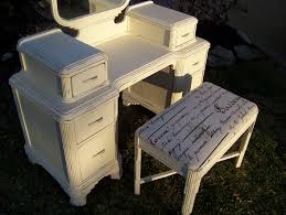 Antique Vanity Updated With As Chalk Paint A Beautiful Script Patterned Fabric Custom Made Furniture Antique Vanity Furniture Inspiration