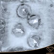 Barluxia Stainless Steel Ice Cubes Set Of 4 Large Diamonds
