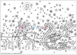 Set off fireworks to wish amer. Santa S Sleigh Colouring Page Christmas Colouring Pages For Kids