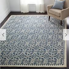 Area rug with 1,374 reviews. Safavieh Hand Made Navy Ivory Wool Area Rug 8 X 10 Living Dining Room Carpet 717010066352 Ebay