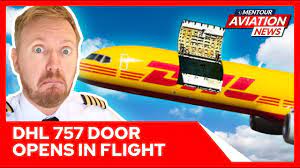 There is also a distinct pattern, resembling an oil stain, on the side of the fuselage. Boeing 757 Diverts After Cargo Door Opens In Flight Mentour Aviation News Youtube