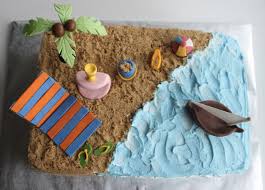 Learn how to decorate a simple beach theme cake in this simple beach and surf cake tutorial. Beach Themed Cakes Sun Sand Surf A Bluprint Cake Roundup Craftsy
