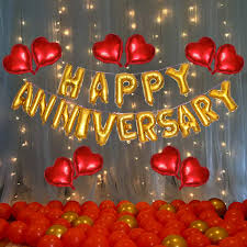 98pcs balloon combinations maca peach balloon*47 (5inch*15,10inch*20,12inch*10,18inch*2) maca gray ballon*51 hollywood birthday parties birthday party themes birthday ideas sweet 16 birthday 16th birthday diy birthday. Happy Anniversary Decorations For Home Kit With Foil Balloon Banner Metallic Balloons 1set Led Lights Combo 74pcs For 1st 25th 50th Wedding Party Decoration Mom Dad Party Propz Online Party Supply And Birthday