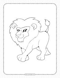 Aesop's fables the lion and the mouse coloring book pages, posters and tracer pages templates: Printable Lion Coloring Page Book Pdf