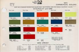1972 Camaro Color Chart Rarest Paint Color Page 4 The