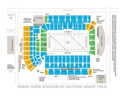 Bobby Dodd Seating Chart Rows Elcho Table
