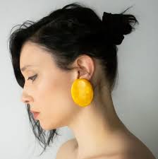 Clay Oval Earrings
