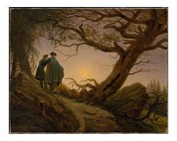 Two Men Contemplating The Moon 1830 By Caspar David Friedrich Caspar David Friedrich Caspar David Friedrich Paintings Art History