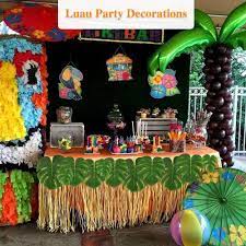 Luau party supplies from windy city novelties make for great beach theme party decorations. Momotoys 60pcs Palm Leaves Tropical Party Decorations Luau Decorations Moana Party Supplies Hawaiian Party Decorations Luau Party Supplies Tropical Palm Leaves For Table Decorations Buy Online At Best Price In Uae