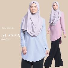 For those who are dressed modest and covering their aurat, they still can stay fashionable and exclusive. Alanna Blouse Rekaan Yang Ringkas Rina Salleh Clothing Facebook