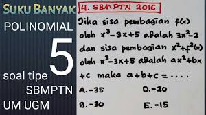 Silahkan tekan tombol download di bawah ini sesuai dengan paket soal yang anda inginkan. Soal Sbmptn Polinomial Cara Golden