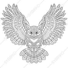 Coloring Page For Adults Digital Coloring Page Owl Etsy Owl Coloring Pages Animal Coloring Books Animal Coloring Pages