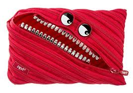 Zipit Grillz Jumbo Pencil Case Red