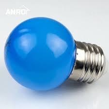 Színes LED lámpa E27 (1W/200°) Kisgömb - kék | Light bulb, Lighting, Decor