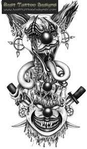 Evil Jack In The Box Tattoo Designs Evil Clown Tattoo Designs 4 Clown Tattoo Clown Tattoo Design Evil Clown Tattoo