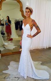2016 Full Lace Wedding Dresses Mermaid Spaghetti Straps Slim Women Beach Bridal Gown Low Back Lace Mermaid Wedding Dress Wedding Dresses Trendy Wedding Dresses